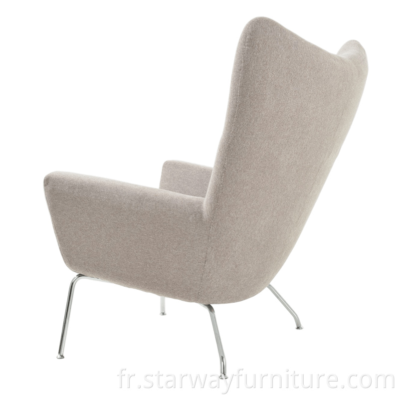 Tissu classique recouvert de loisirs de séjour de loisirs de séjour salon Canapé Wegner Chair Chair de chaise